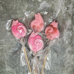 Фигурка из шоколадной глазури "Котики с сердечком" 