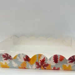 Коробка для сладостей с прозрачной крышкой "Осенний листопад" 22х15х3,5 см 