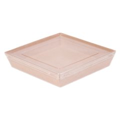 Коробка для бенто-торта и моти с плоской крышкой крафт 17,5х17,5х9 см дно 14,5х14,5 см 