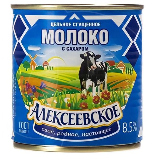 Сгущённое молоко Алексеевское 380 г 