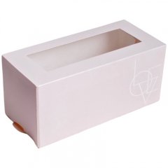 Коробка для макарон с окном "Love" 12х5,5х5,5 см 4681688
