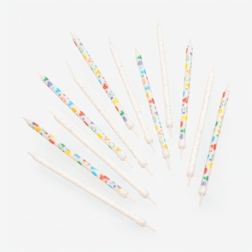 Свечи декоративные "Сердца и блёстки" 14 см 12 шт 10603283