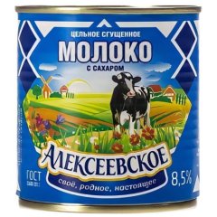 Сгущённое молоко Алексеевское 380 г 