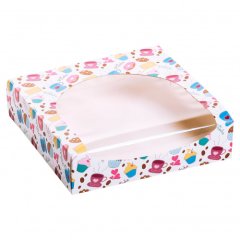 Коробка для печенья/конфет с окном "Сладкие моменты" 1965400