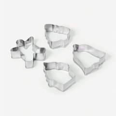 Набор металлических вырубок "Человечек, капкейк, колокольчик, ёлочка" 4 шт 2599221