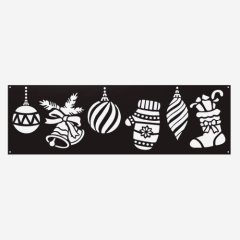 Трафарет кулинарный "Новогодние аксессуары" 32х10 см 10477577