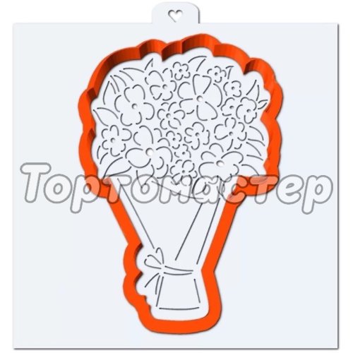 Вырубка пластиковая и трафарет LUBIMOVA Букет цветов LC-00011222