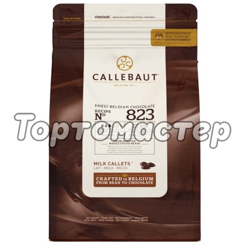 Шоколад молочный CALLEBAUT 33,6% 400 г 823-RT-D94