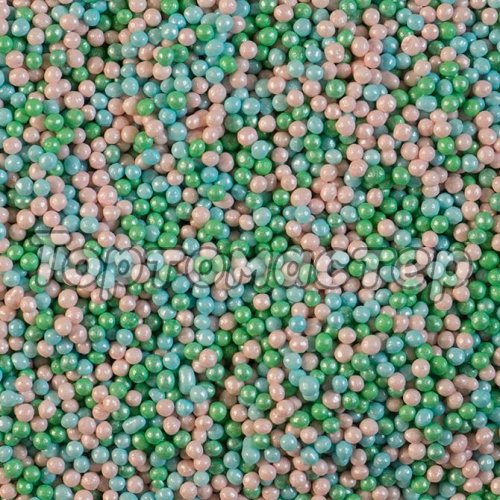 Посыпка декоративная шарики "Зелёно-розово-голубые" 2 мм 50 г tp20196